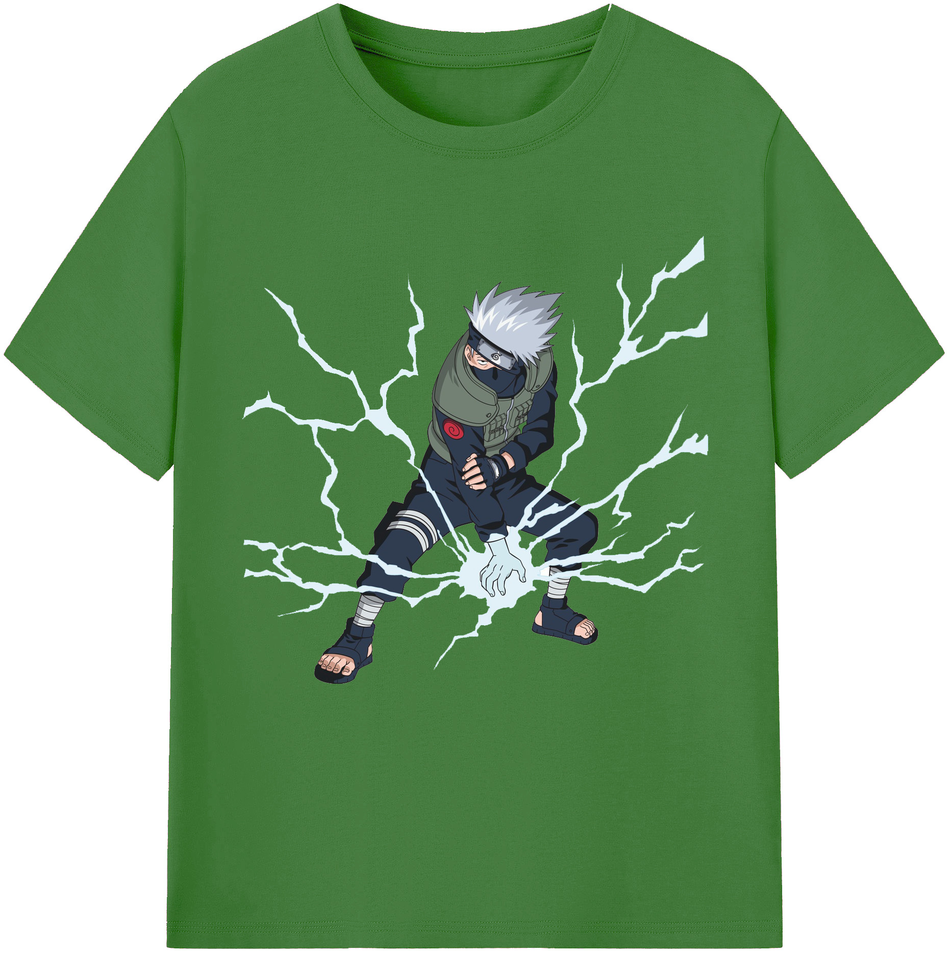 （画像用） NARUTO -ナルト- はたけ カカシ Hatake Kakashi レディースカジュアルプリントTシャツ（綿100％）